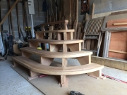 Menuiserie - réalisation d'un escalier pour terrasse bois